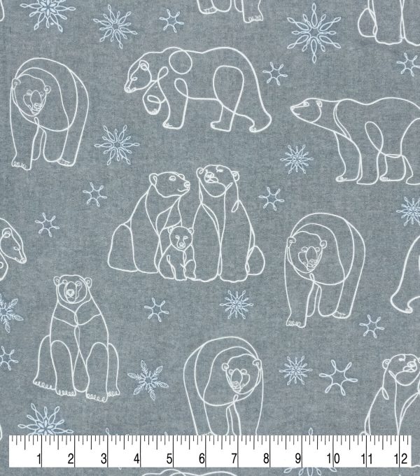 Bears Super Snuggle Flannel Fabric - Image 3