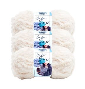 Lion Brand Go For Faux 24yds Jumbo Polyester Yarn 3 Bundle