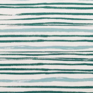 Green   Blue Painted Stripe Luxe Flannel Fabric