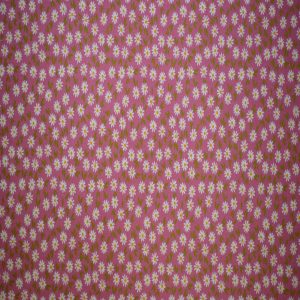 White Packed Ditsy Floral on Pink Cotton Fabric by Quilter s Showcase