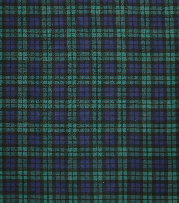 Navy Tartan 108 Wide Flannel Fabric