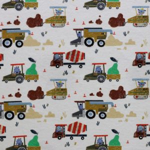 Animal Construction Super Snuggle Flannel Fabric