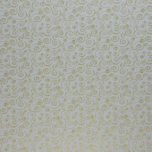 Swirl Vines Christmas Glitter Cotton Fabric