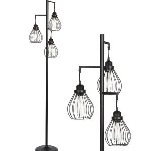 Brightech Teardrop LED Floor Lamp   Black