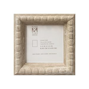 3.5 x 3.5 Beige Textured Tabletop Picture Frame by Place   Time