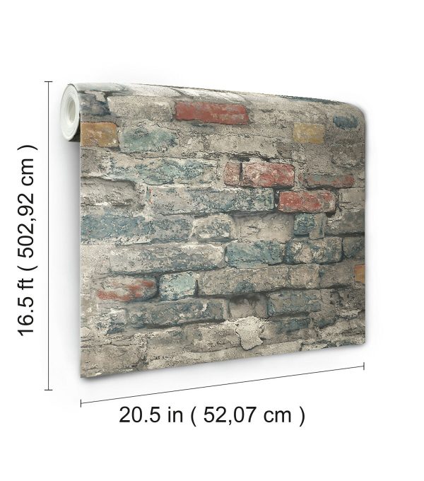 RoomMates Wallpaper Brick Alley - Image 8