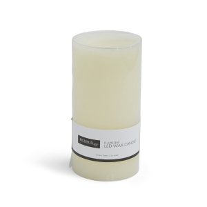 Flameless 3 x6  Cream Smooth Vanilla Scented LED Pillar Candle
