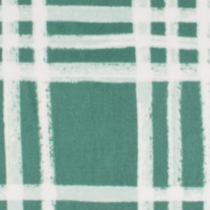 Green   White Plaid Anti Pill Fleece Fabric