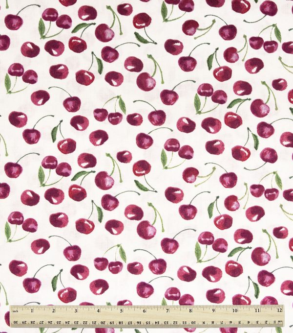 Tossed Cherries Novelty Cotton Fabric - Image 2