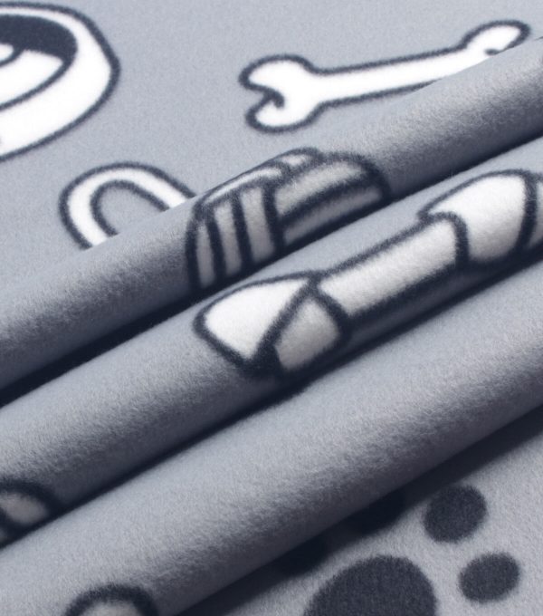 Dog Icons Blizzard Prints Fleece Fabric - Image 3