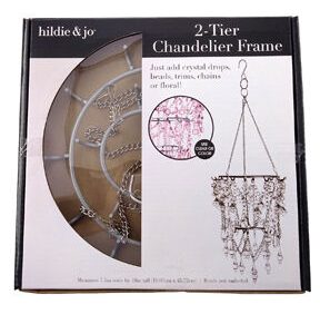 7.5 x 18 Iron 2 Tier Chandelier Frame by hildie   jo