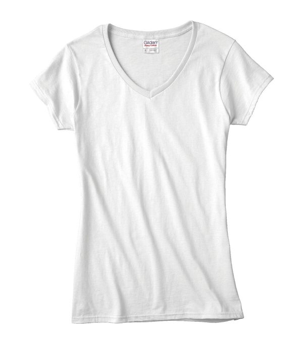 Gildan Ladies V Neck T-Shirt