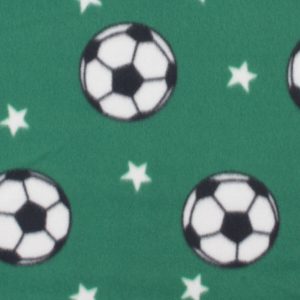 Green Soccer Superstar Blizzard Fleece Fabric