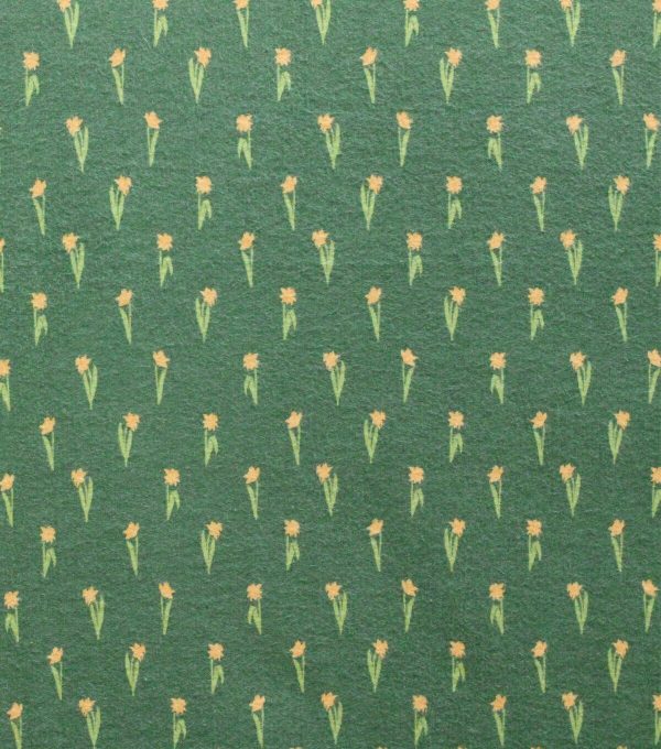 Green Daisy Super Snuggle Flannel Fabric