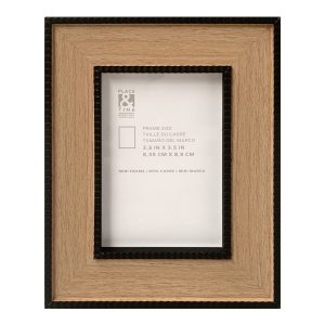 2.5 x 3.5 Brown Wood Black Tabletop Picture Frame by Place   Time