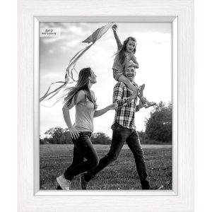 MCS 8 x 10 White   Silver Plastic Tabletop Picture Frame