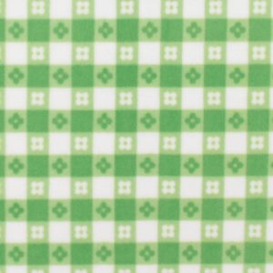 Green Floral Gingham Green Anti Pill Plush Fleece Fabric