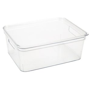 Simplify 14 x 5.5 Clear Lidded Storage Bin With Handles