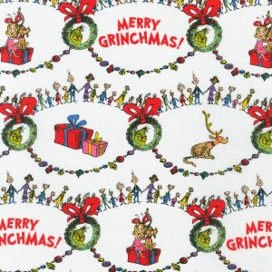 Grinch Whoville Christmas Cotton Fabric - 1