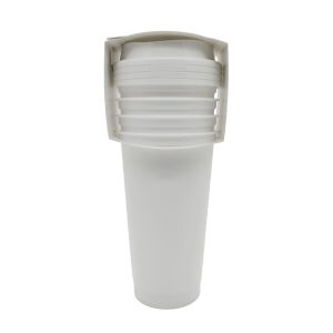 16oz White Plastic Travel Mugs 4pk by Happy