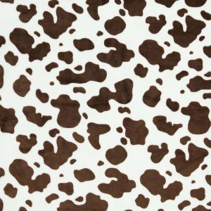Brown Cow Print Sew Lush Fleece Fabric