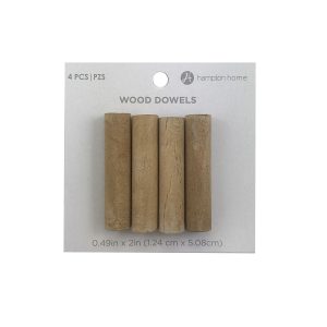 Hampton Home 4 pk 0.49 x2  Wood Dowels