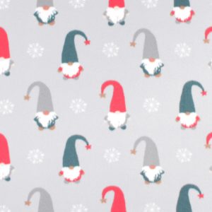 Simple Gnomes Blizzard Prints Fleece Fabric