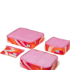 x Jade Purple Brown Butterfly Swirl Day Kyoto Packing Cube Set