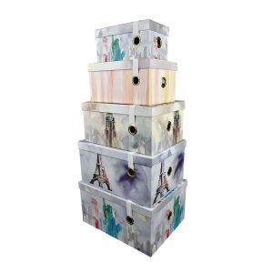 12 Landmarks Rectangle Box With Elastic Strap by Hudson 43