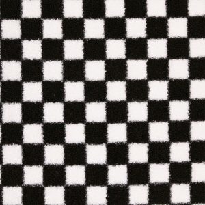 Black   White Check Printed Teddy Fur Sherpa Fleece Fabric