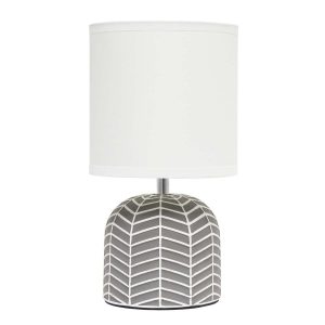 All The Rages 10 Petite Webbed Waves Base Desk Lamp With Fabric Shade