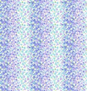 Lilac Floral Stripes Cotton Fabric by Keepsake Calico