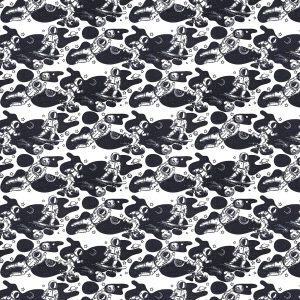 Skateboarding Astronaut Super Snuggle Flannel Fabric