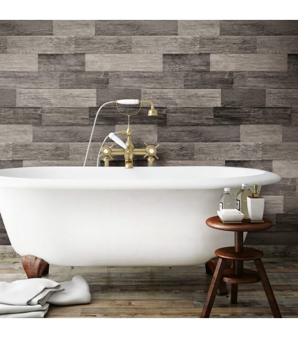 RoomMates Wallpaper Weathered Wood Plank - Image 4