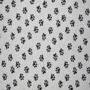 Paw Print on White Cotton Fabric by Quilter s Showcase