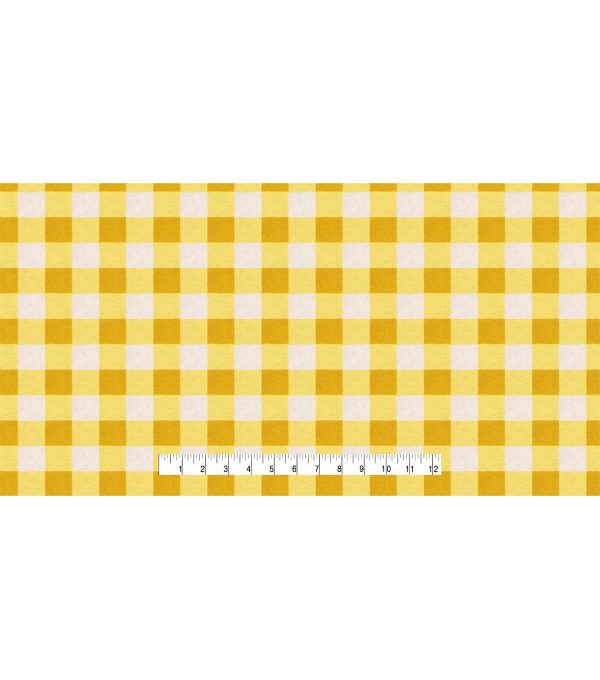 Gingham Yellow Super Snuggle Cotton Fabric - Image 4