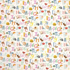 ABC Animals Super Snuggle Flannel Fabric