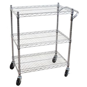 Oceanstar 400lbs Silver 3 Tier Heavy Duty All Purpose Utility Cart