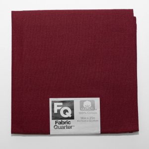 Red 1 Piece Cotton Fabric Quarter