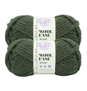 Lion Brand Jumbo Wool Ease WOW 66yds Jumbo Acrylic Yarn 2 Bundle