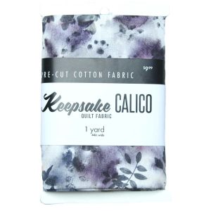 1yd Precut Blue Watercolor Leaves Quilt Cotton Fabric by Keepsake Calico