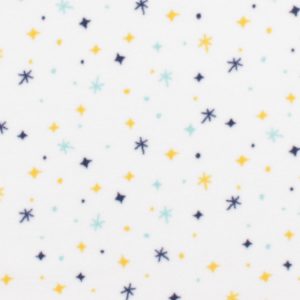 Sparkles on White Anti Pill Fleece Fabric by POP!