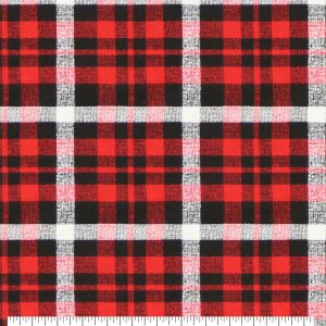 Alex Red   Gray Plaid Super Snuggle Flannel Fabric