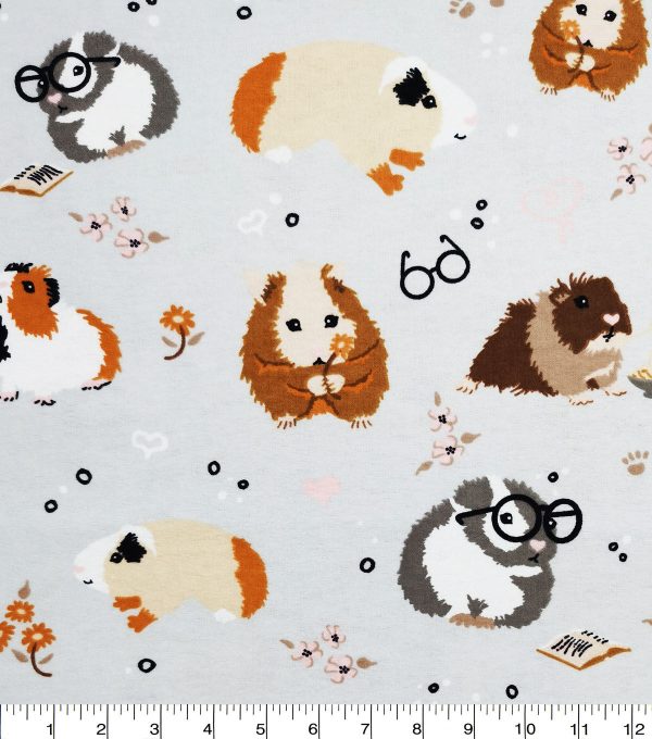 Guinea Pigs Super Snuggle Flannel Fabric - Image 3