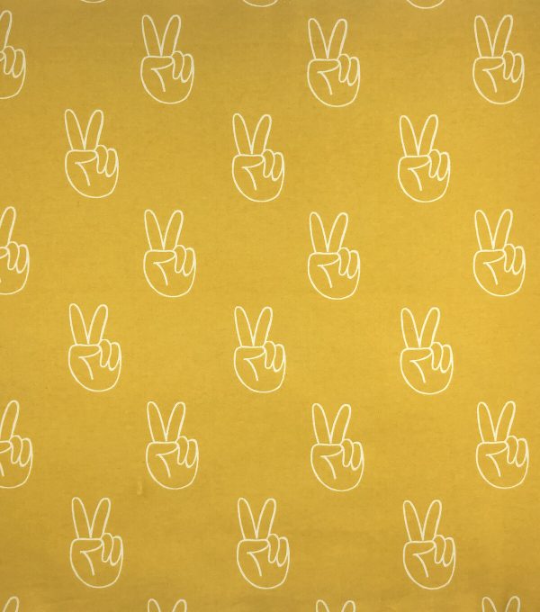 Peace Sign Super Snuggle Flannel Fabric - Image 2