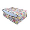 16 x 11 Multicolor Flower Garden Blue Flip Top Box by Place   Time