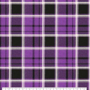 Purple and Black Plaid Super Snuggle Flannel Fabric