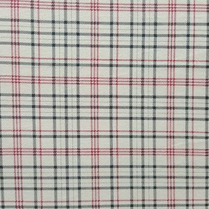 Cream Black Red Plaid Super Snuggle Flannel Fabric
