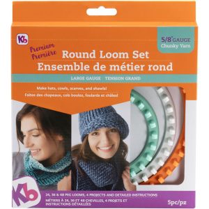 Knitting Board Premium Chunky Yarn Round Loom Set