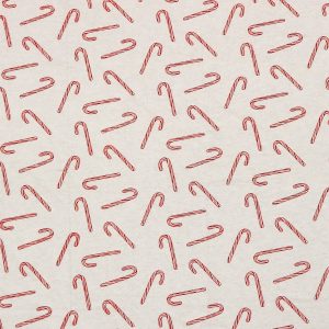 Candy Canes on White Super Snuggle Christmas Flannel Fabric